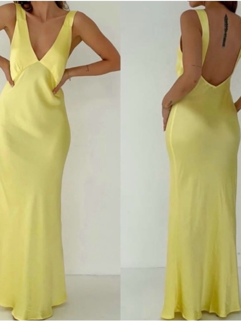 Rumored Lemon Yellow Maxi Dress